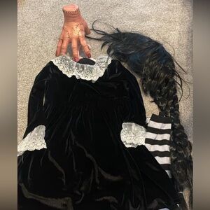 Wednesday Addams costume with thing